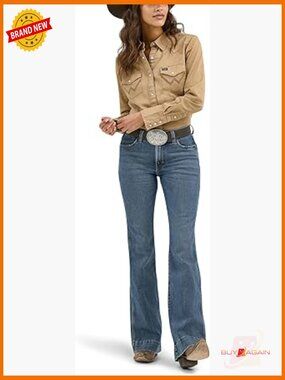 Vintage Denim Snap Shirt Long Sleeve Western Work Blouse Regular Fit